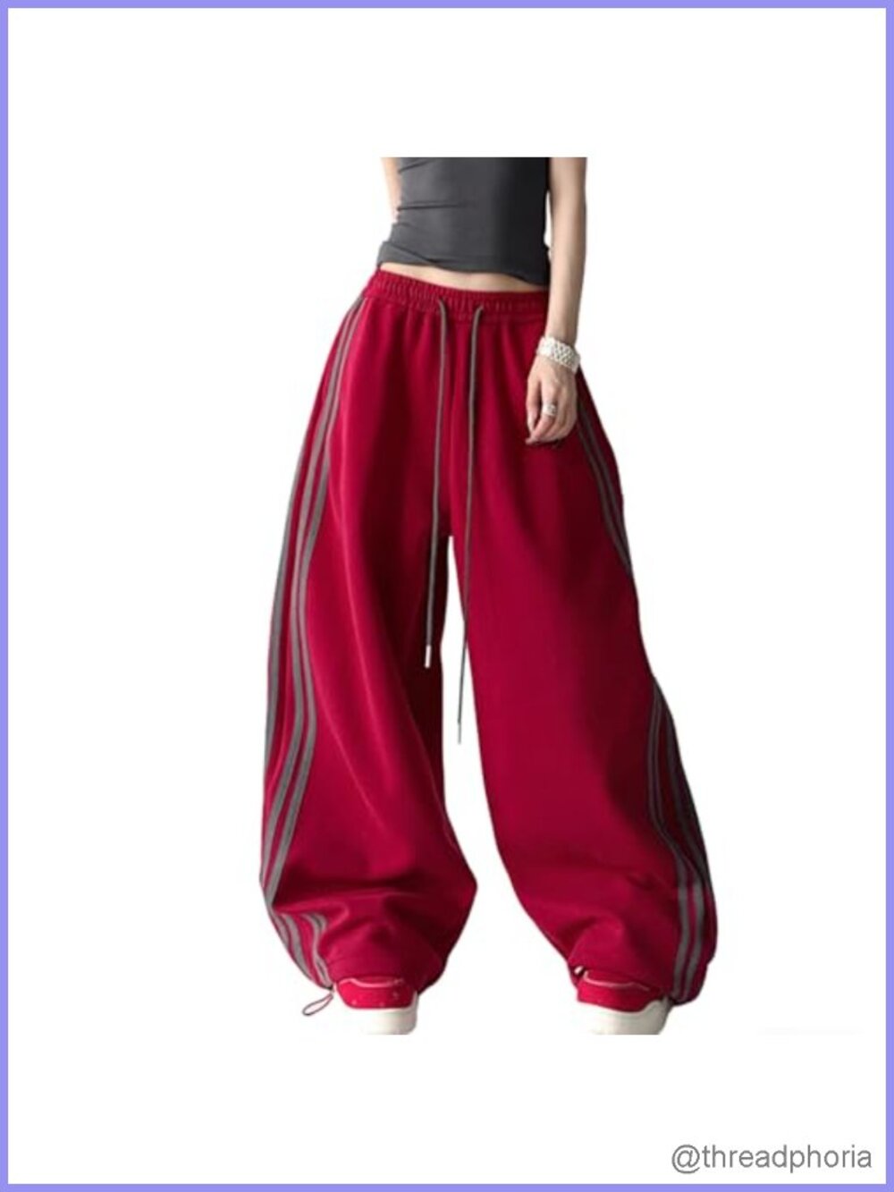 Women's High Waist Wide Leg Sweatpants Y2K Streetwear with Pockets